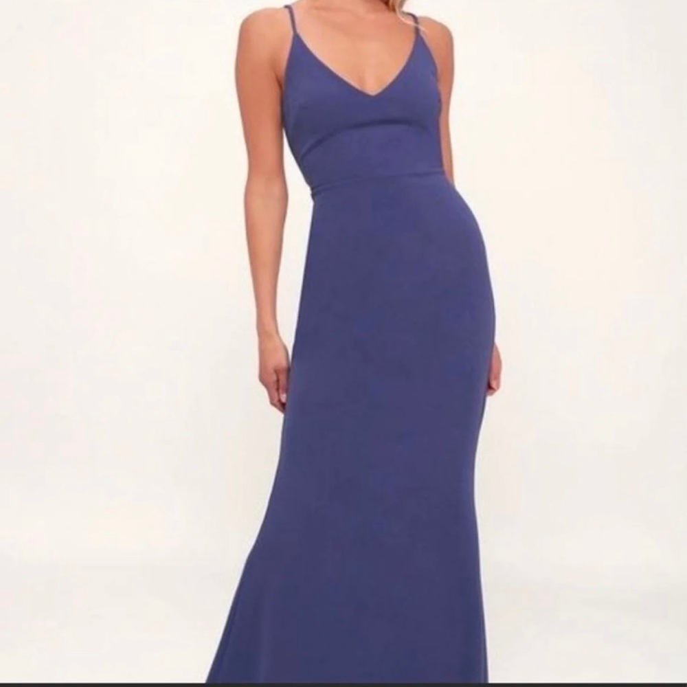 Lulus slate blue dress medium